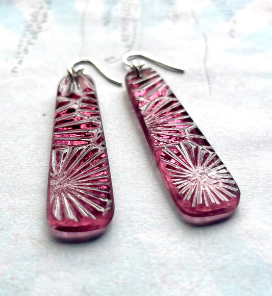 Purple Starfire Glass Earrings - samanthajoyglass