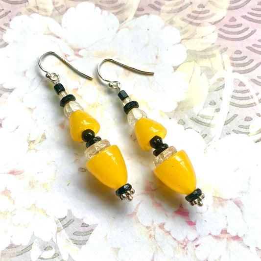 Art Deco Glass Earrings - samanthajoyglass