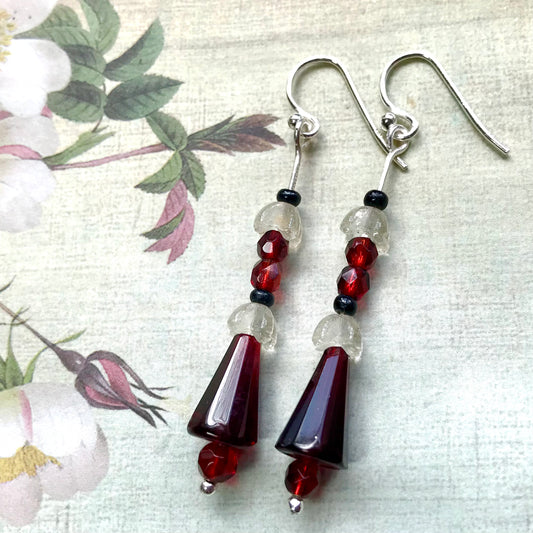 Pinot Noir Glass Earrings - samanthajoyglass