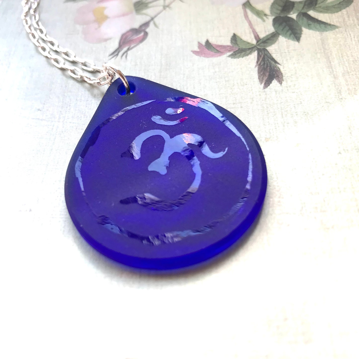 Blue Aum Pendant - samanthajoyglass