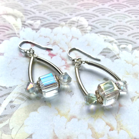 Crystal & Sterling Silver Earrings - samanthajoyglass