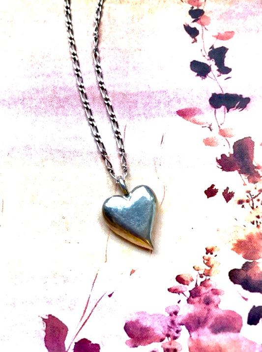 Elegant sterling silver heart pendant - samanthajoyglass