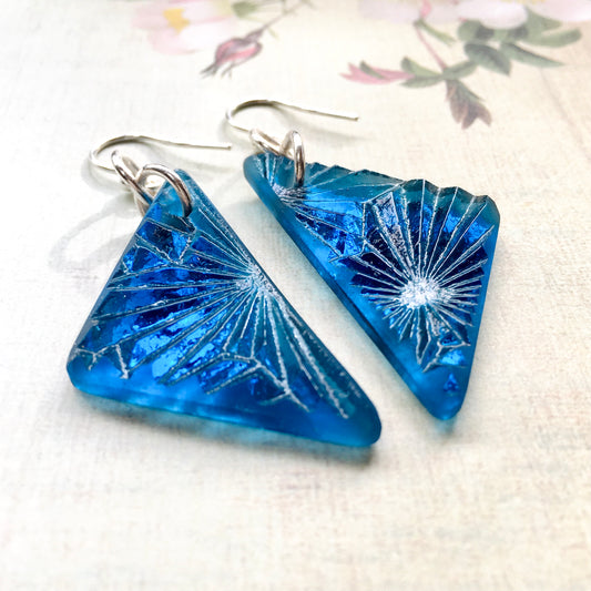 Blue Starfire Earrings - samanthajoyglass