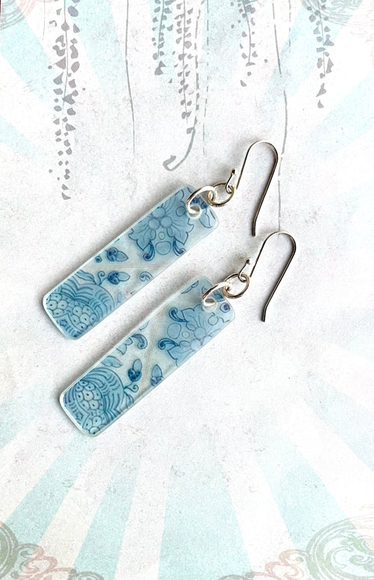 Blue Lace Glass Earrings - samanthajoyglass
