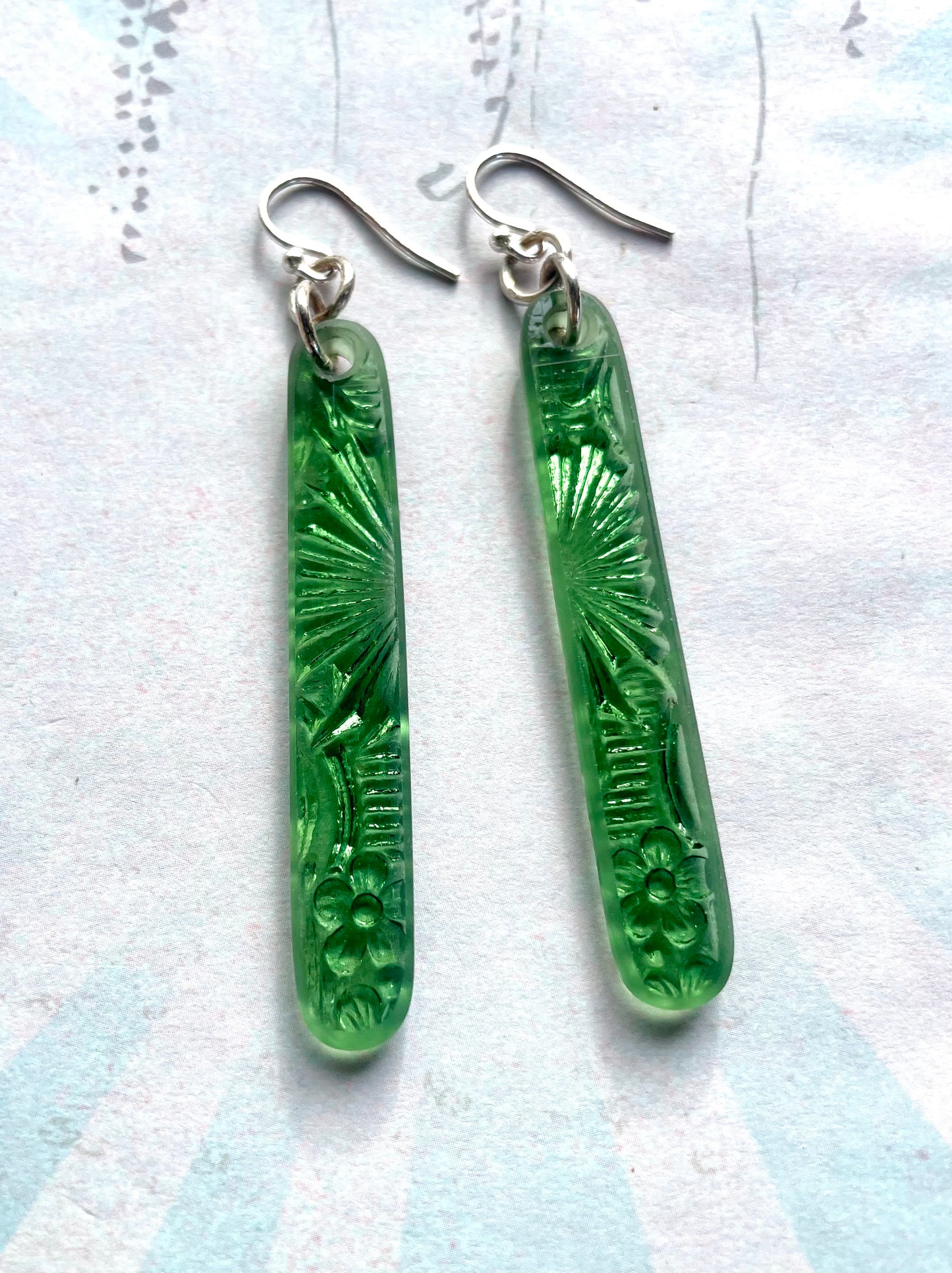 Moss green Starfire Earrings