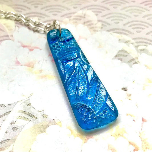 Blue Daisy Glass Pendant - samanthajoyglass