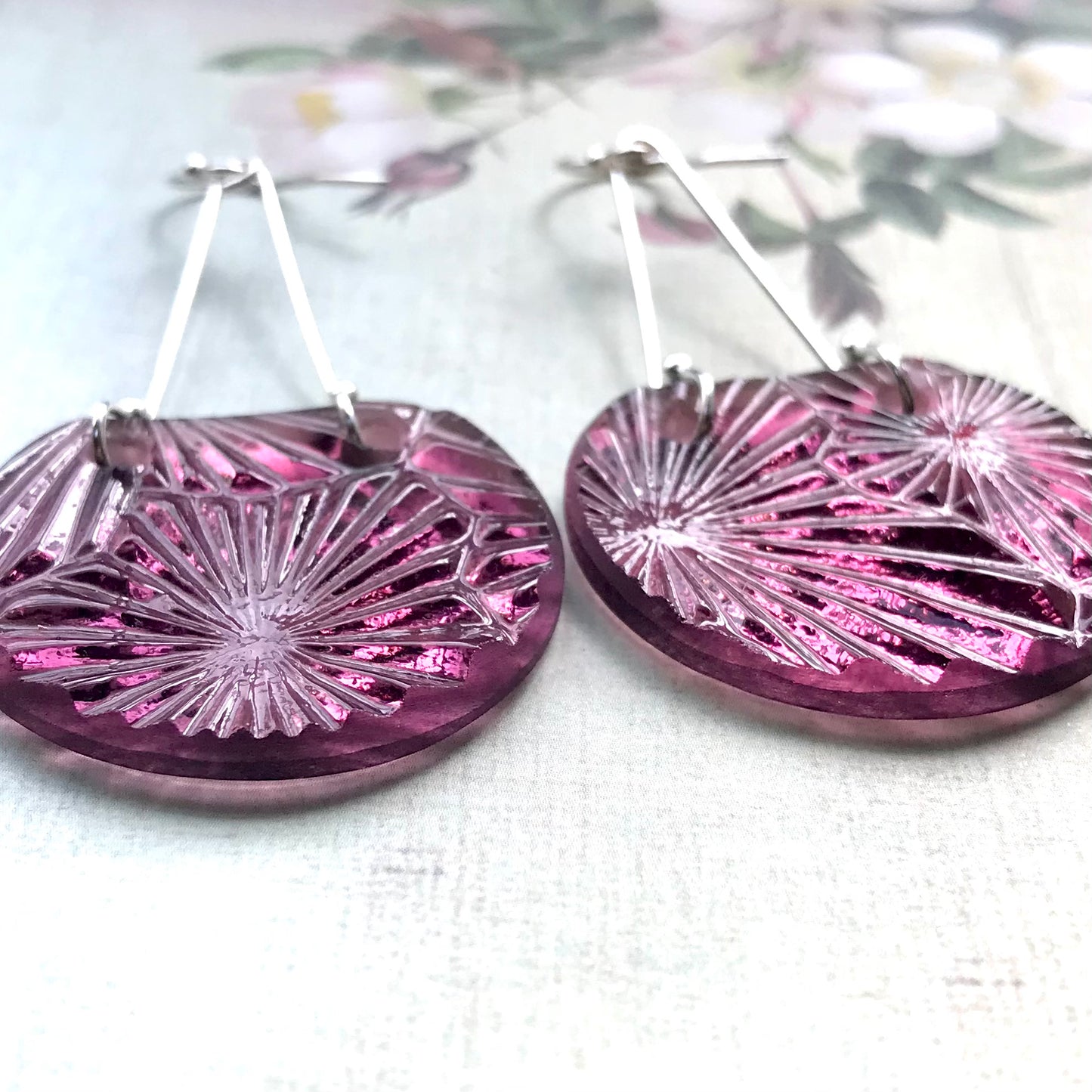 Purple Starfire Moon Earrings - samanthajoyglass
