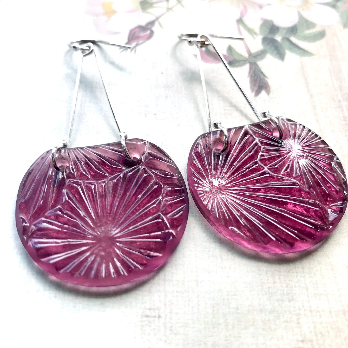 Purple Starfire Moon Earrings - samanthajoyglass