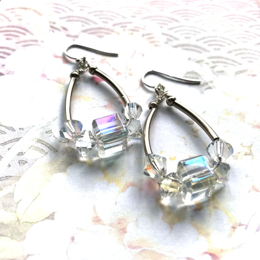 Crystal & Sterling Silver Earrings - samanthajoyglass